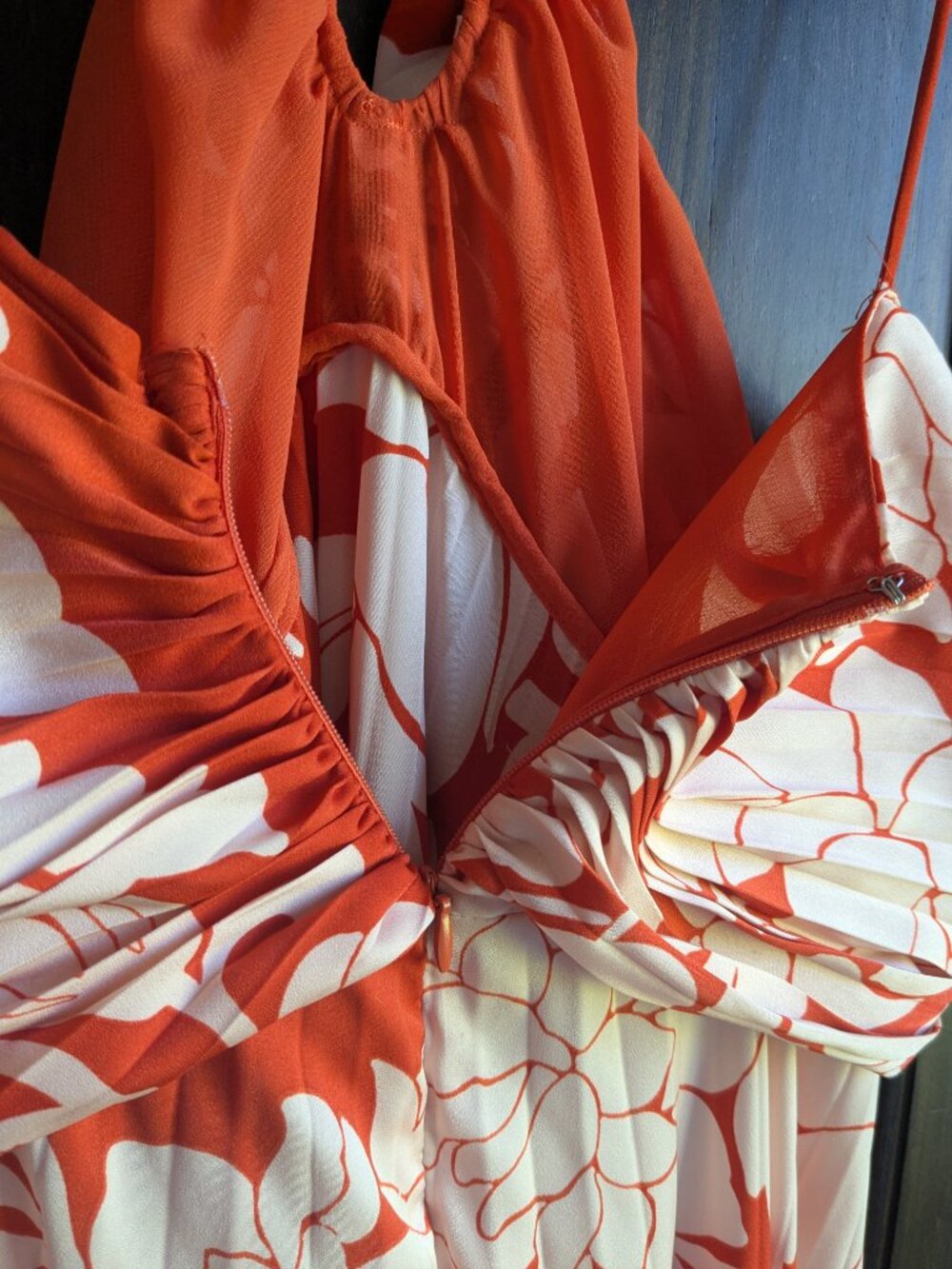 MNG Mango Red Floral Maxi Dress – Size L - Picture 3 of 4